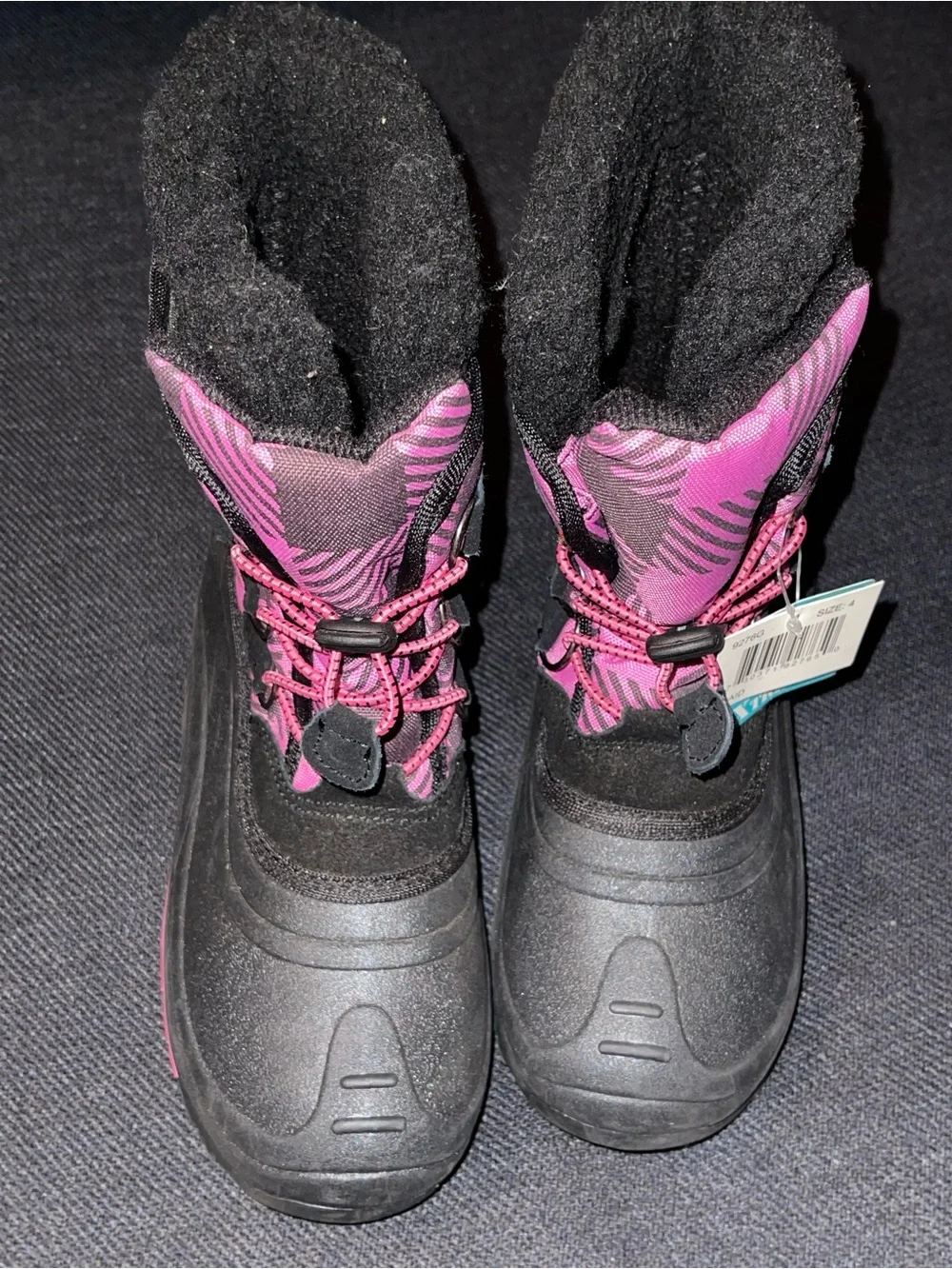 Xtreme Kids Black & Pink Winter Snow Boots